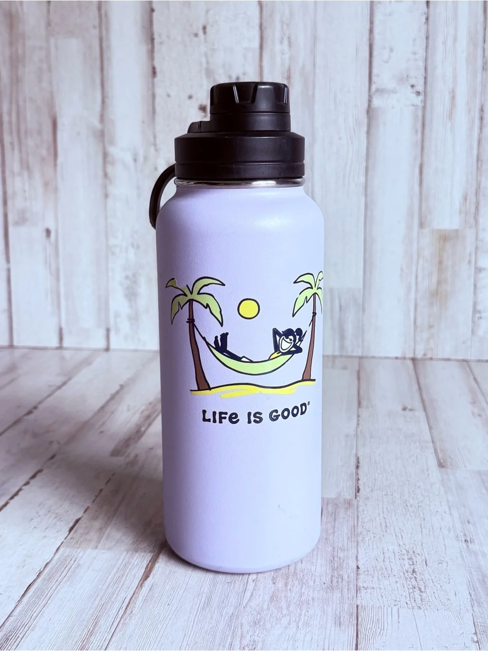 Life is Good. Metal Water Bottle.